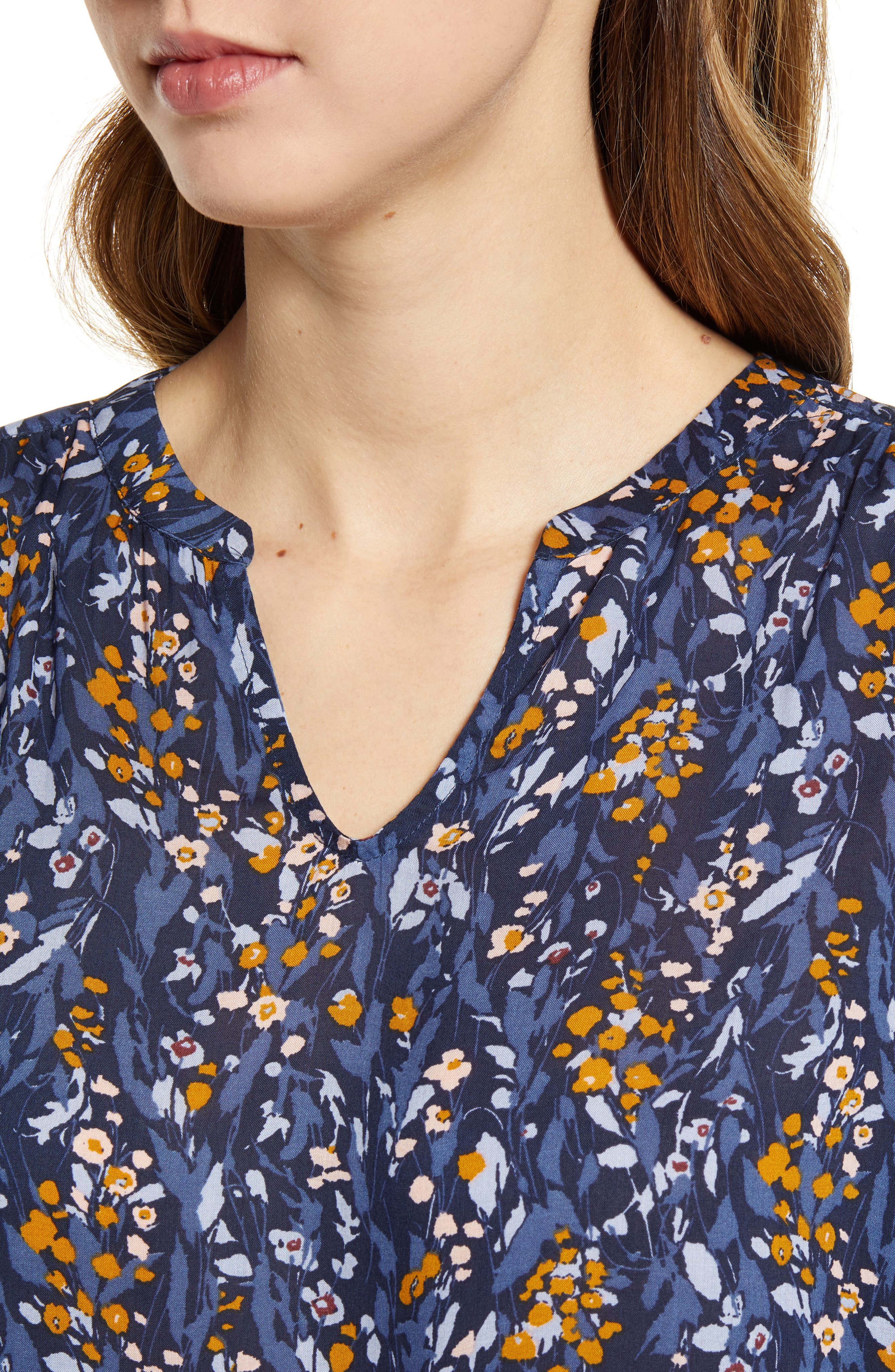 Caslon® Split Neck Top (Women) | Nordstromrack