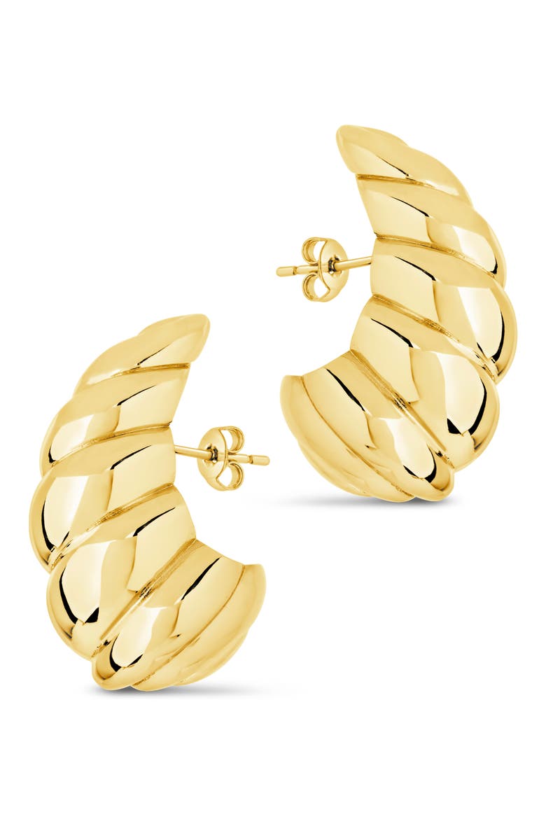 Bobine Twist Stud Earrings, Alternate, color, GOLD