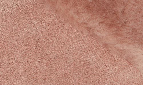 Floopi Faux Suede Faux Fur Lined Slipper In Pink