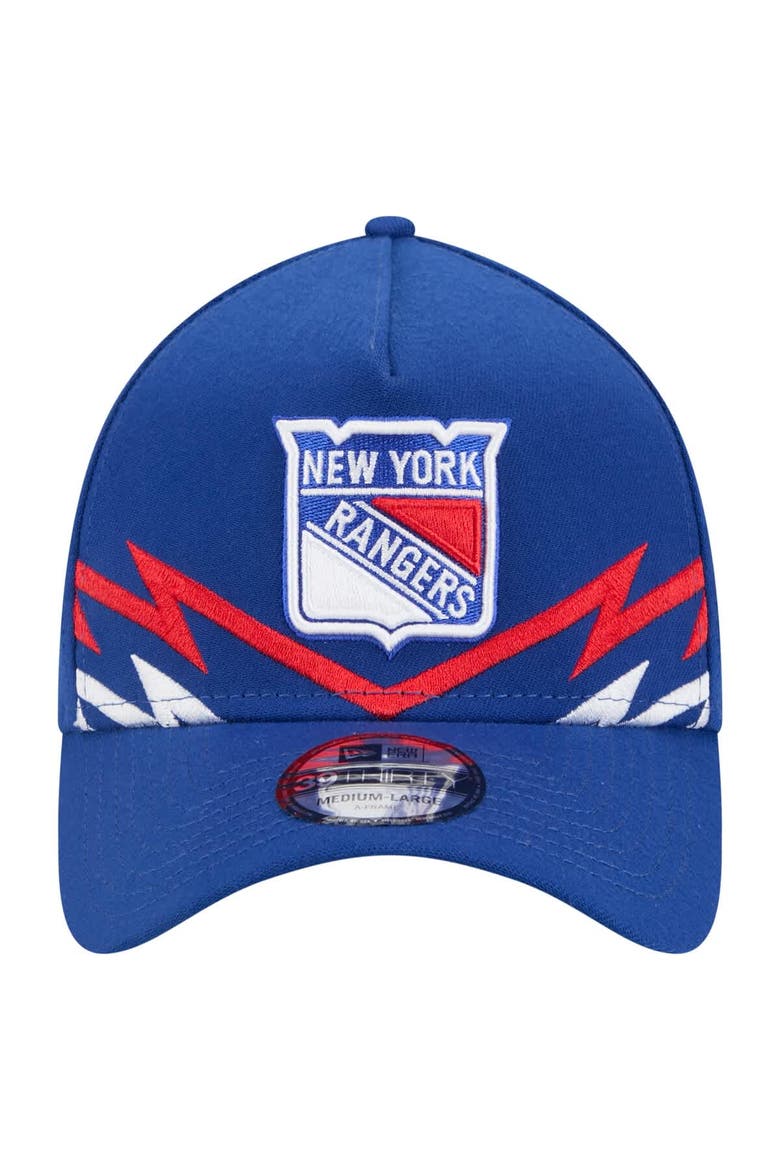 Men's New Era Blue New York Rangers 39THIRTY A-Frame Perforated Flex Hat, Alternate, color, Blue