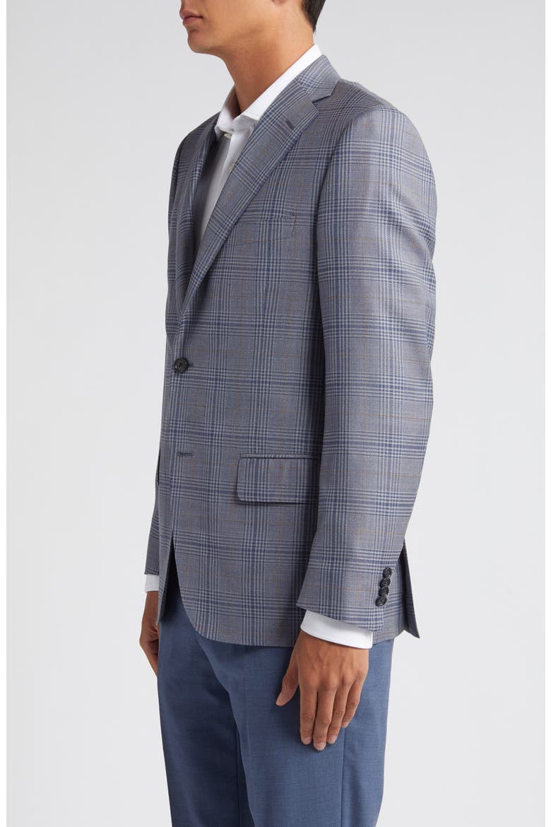 Plaid Wool Blend Sport Coat, Alternate, color, BLUE