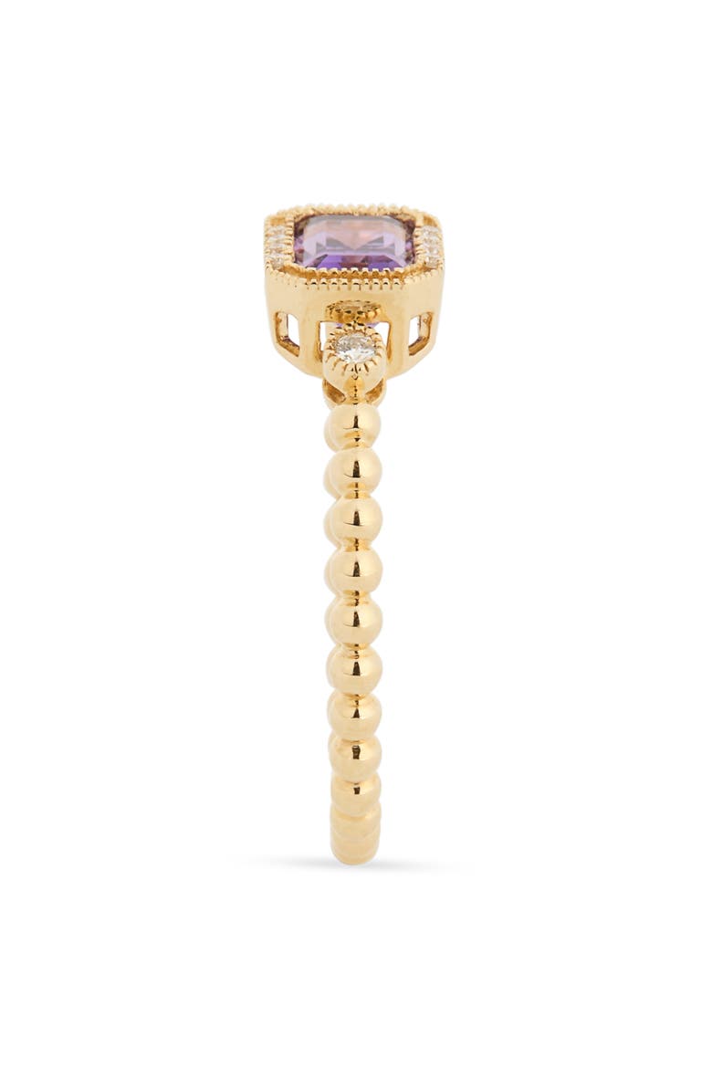 14K Gold & Amethyst Ring, Alternate, color, YELLOW