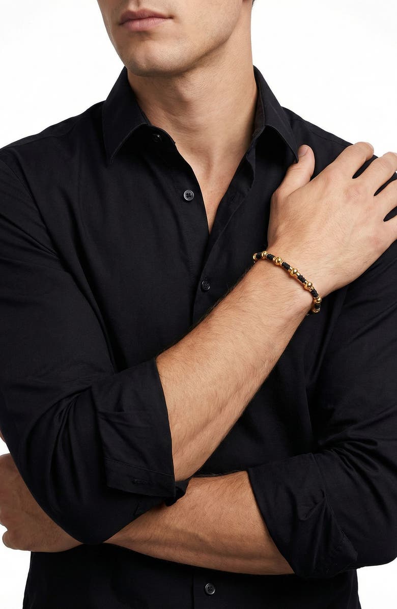 EYE CANDY LOS ANGELES Beaded Bracelet, Alternate, color, Gold