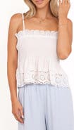 Petal & Pup Gretal Smocked Eyelet Cotton Camisole