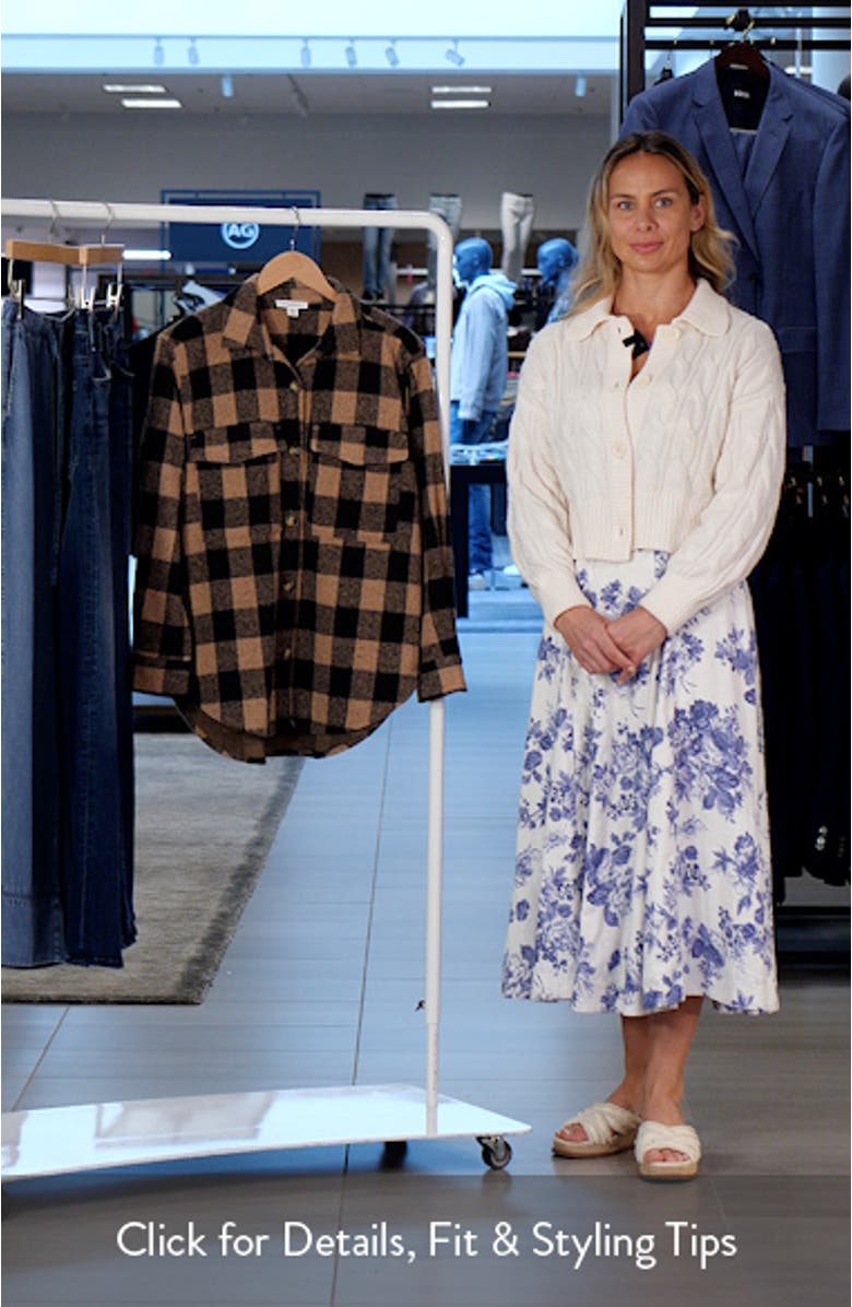 Taelyn Buffalo Plaid Oversize Button-Up Shirt, sales video thumbnail