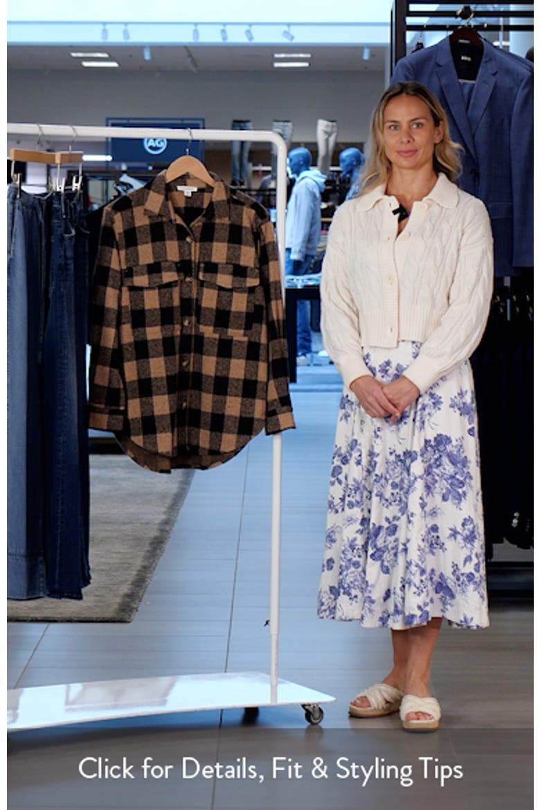 Taelyn Buffalo Plaid Oversize Button-Up Shirt video