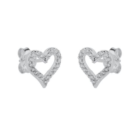 Heart Sterling Silver Stud Earrings