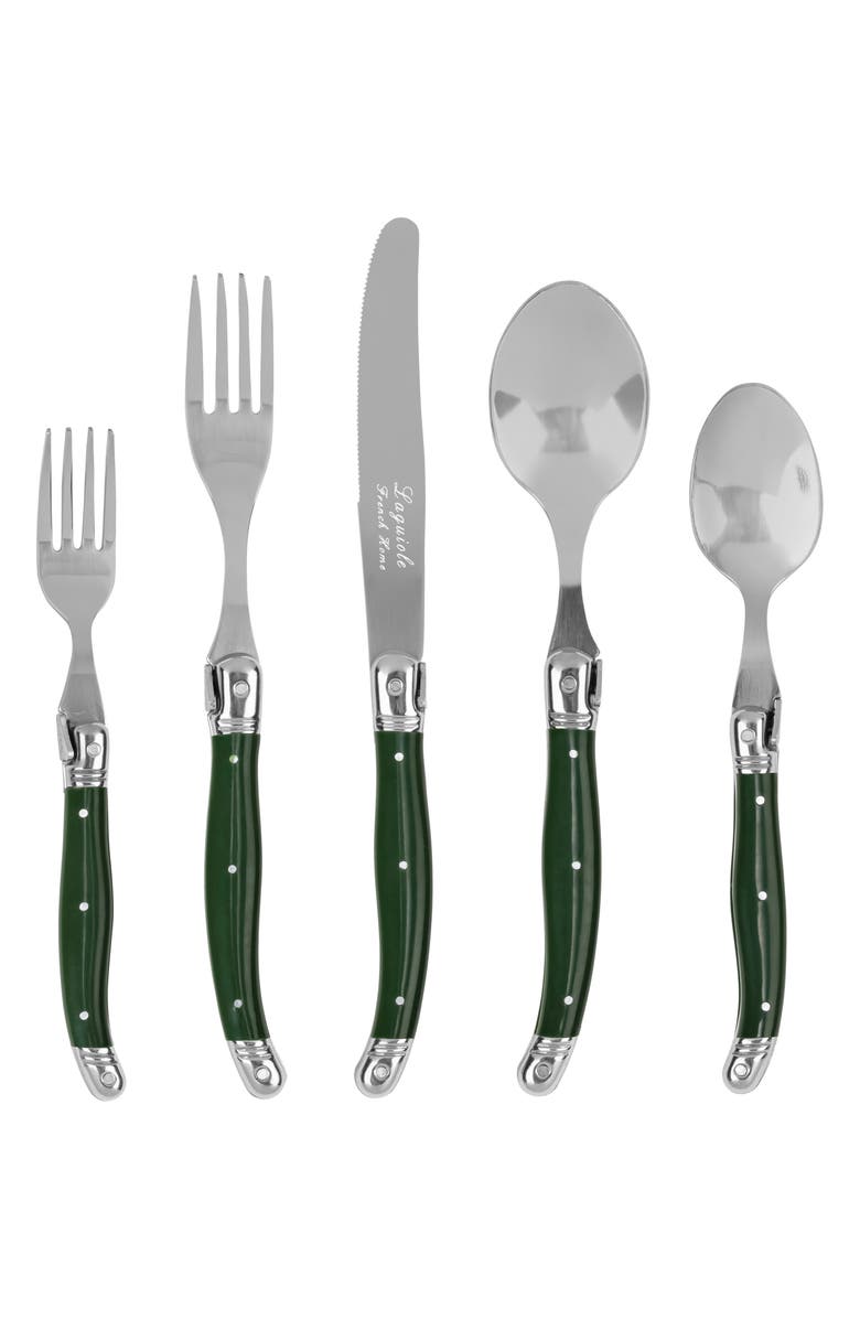 FRENCH HOME 20-Piece Laguiole Connoisseur Flatware Set, Main, color, Douglas Fir