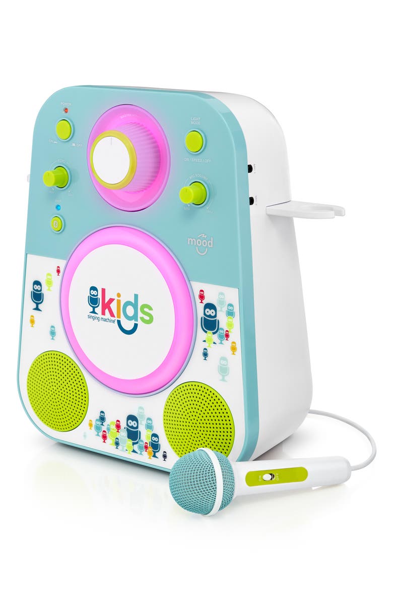Singing Machine Kids Mood Karaoke System, Alternate, color, Blue Green