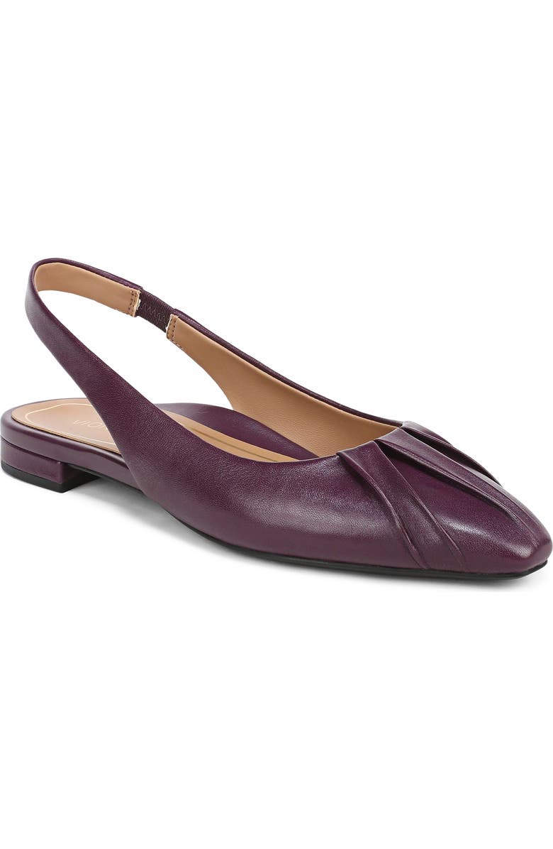 Vionic Gabriella Slingback Flat, Main, color, Winter Plum Leather