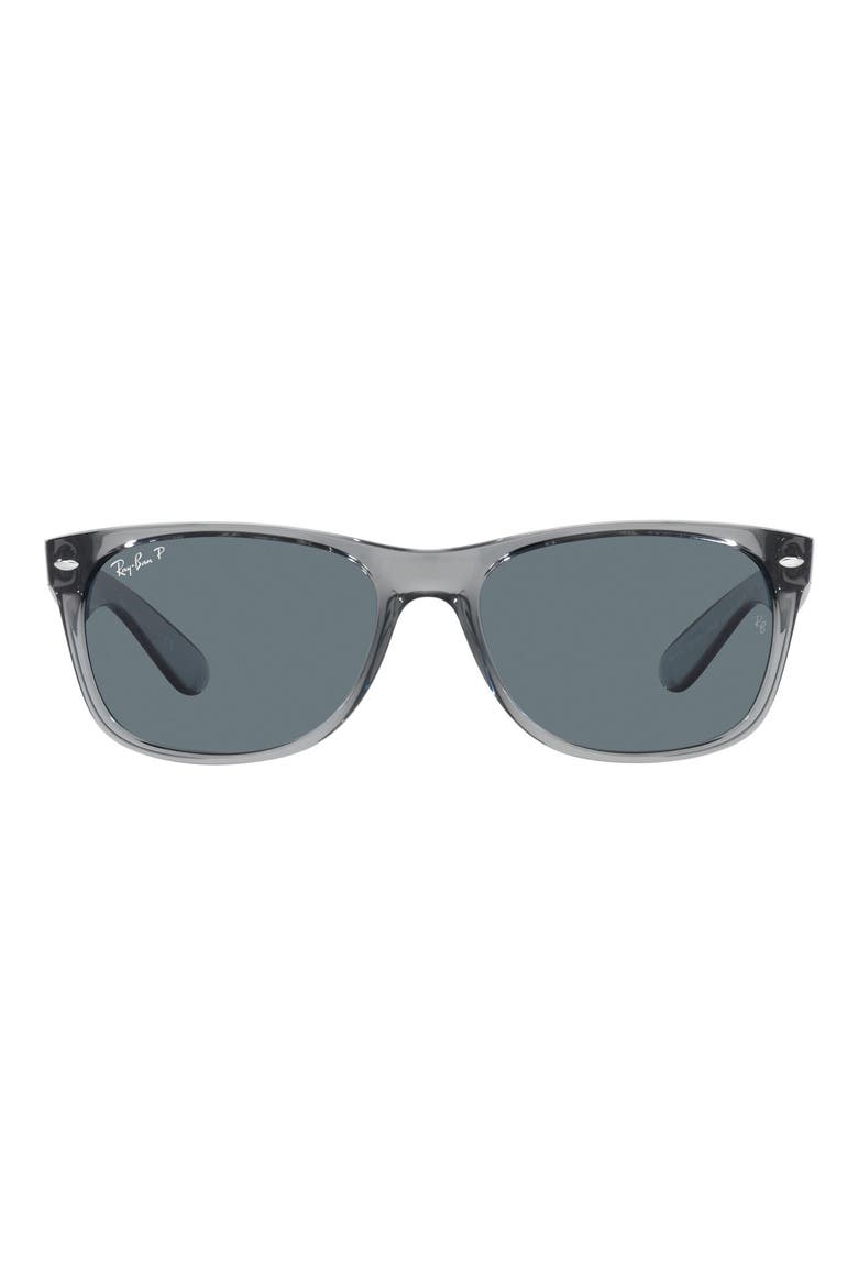 New Wayfarer 58mm Square Sunglasses, Main, color, GUNMETAL/ DARK GREY