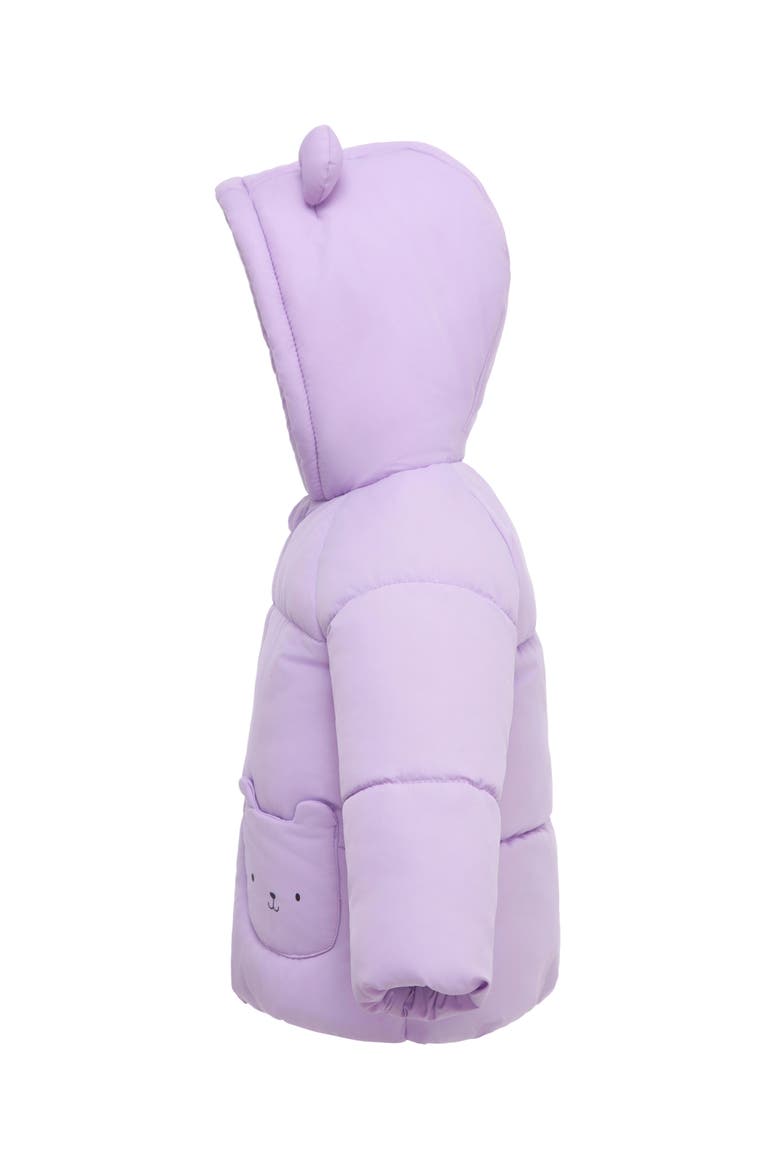 Borg-Lined Bear Ears Puffer Jacket, Alternate, color, Lilac