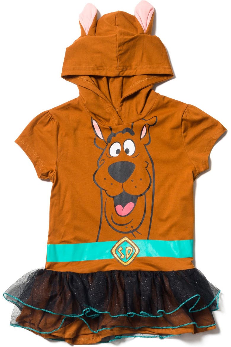 Hooded Tutu Tee and Leggings Set, Alternate, color, Scooby Doo Brown