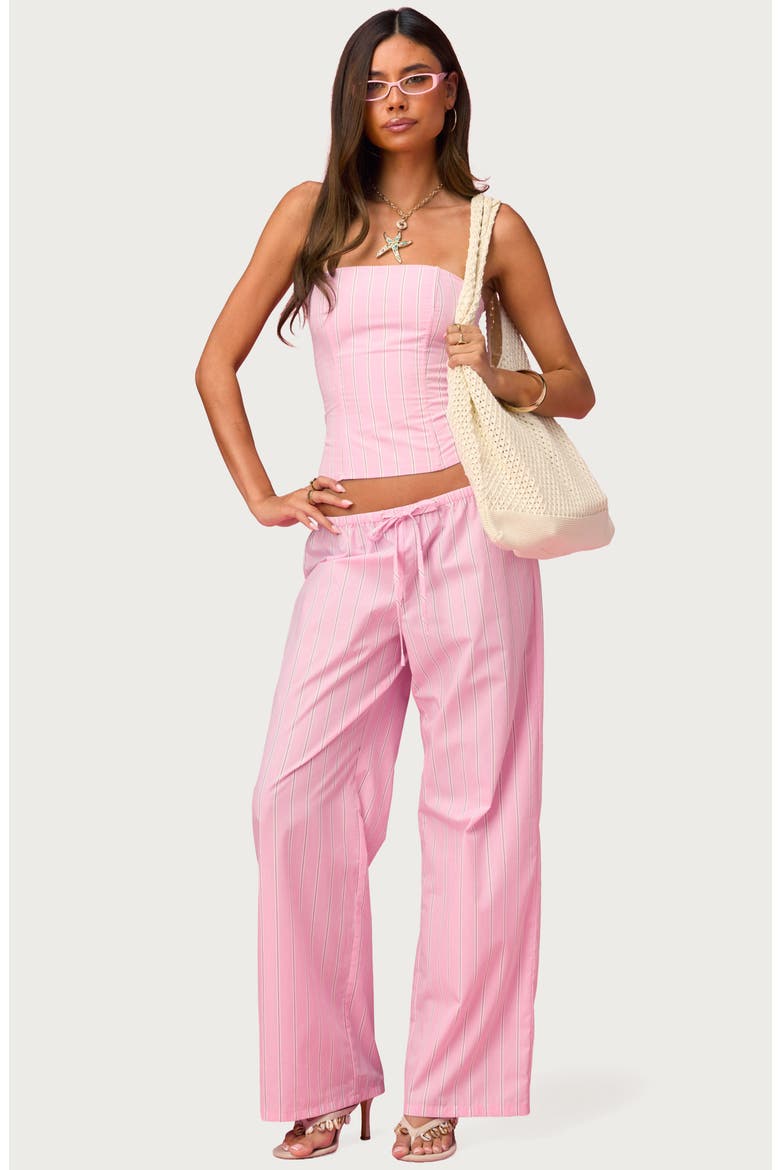 Icon Stripe Pants, Alternate, color, PINK