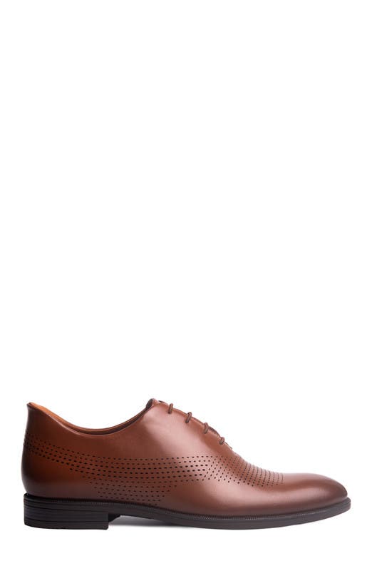 East Road Hands-Free Slip On Technology Perforated Dress Oxfords, Alternate, color, Cognac Napa Leather