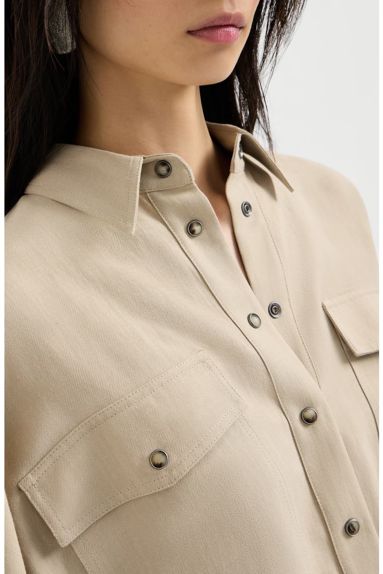 Fluid twill shirt, Alternate, color, Sand