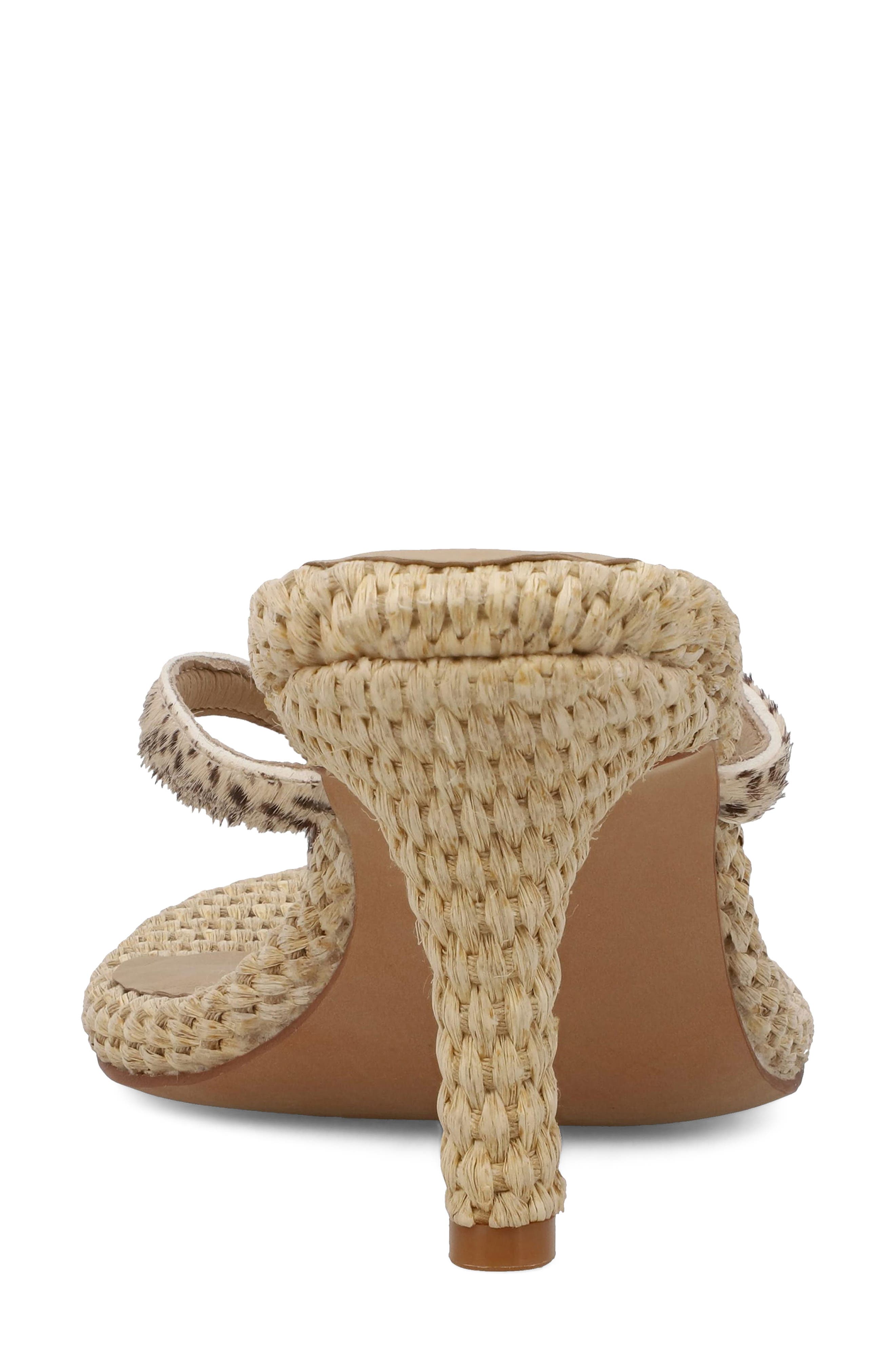 Zania Genuine Calf Hair Sandal, Alternate, color, CHEETAH
