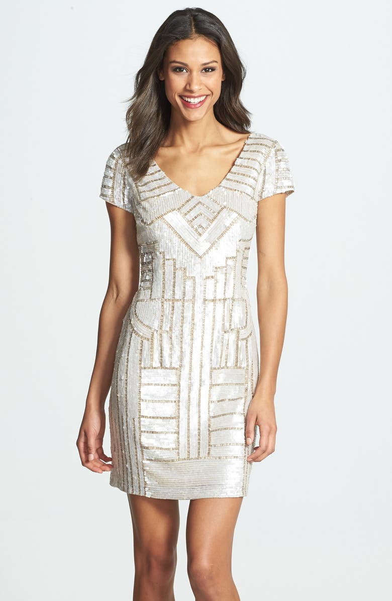 Adrianna Papell Sequin Sheath Dress, Main, color,