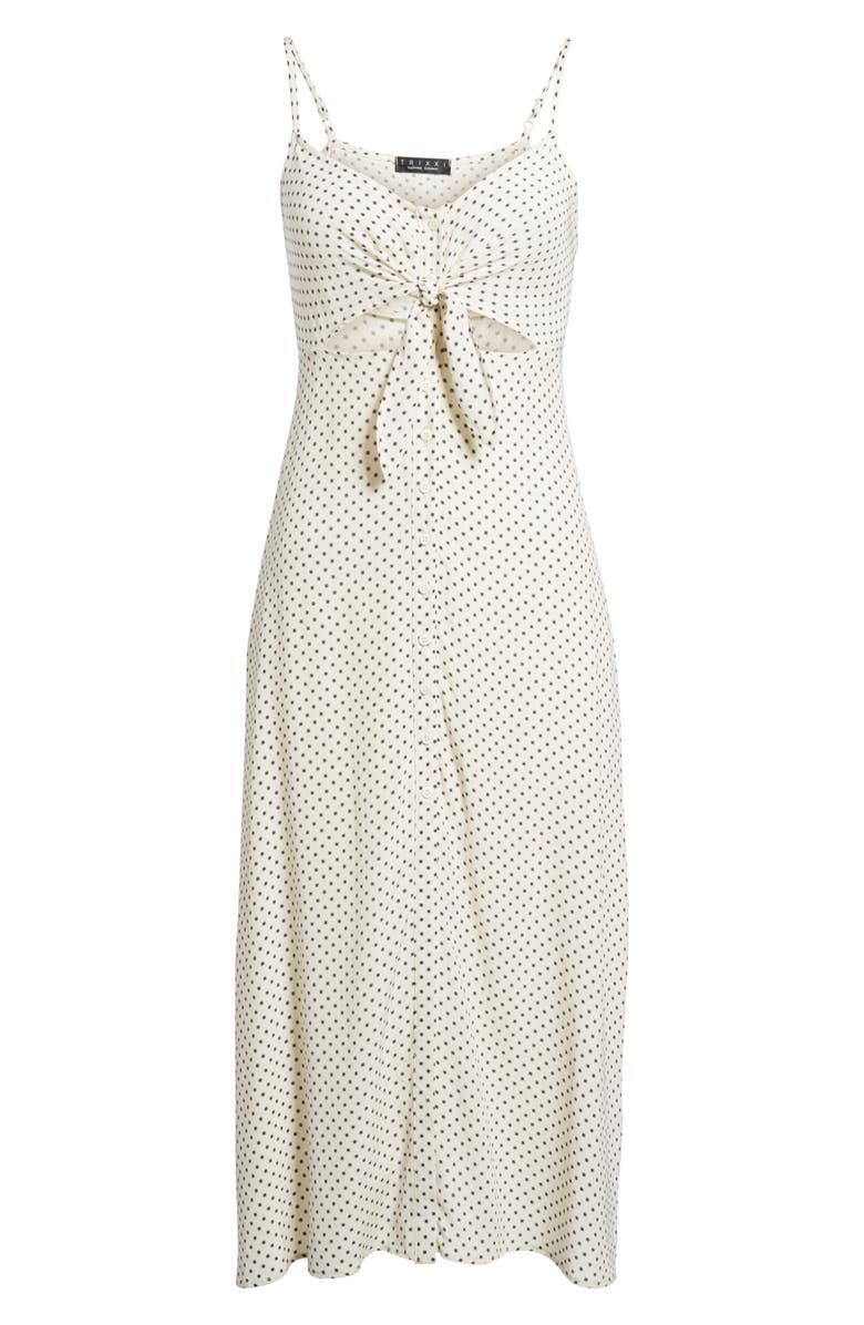 Row A Tie Front Midi Dress, Alternate, color, 