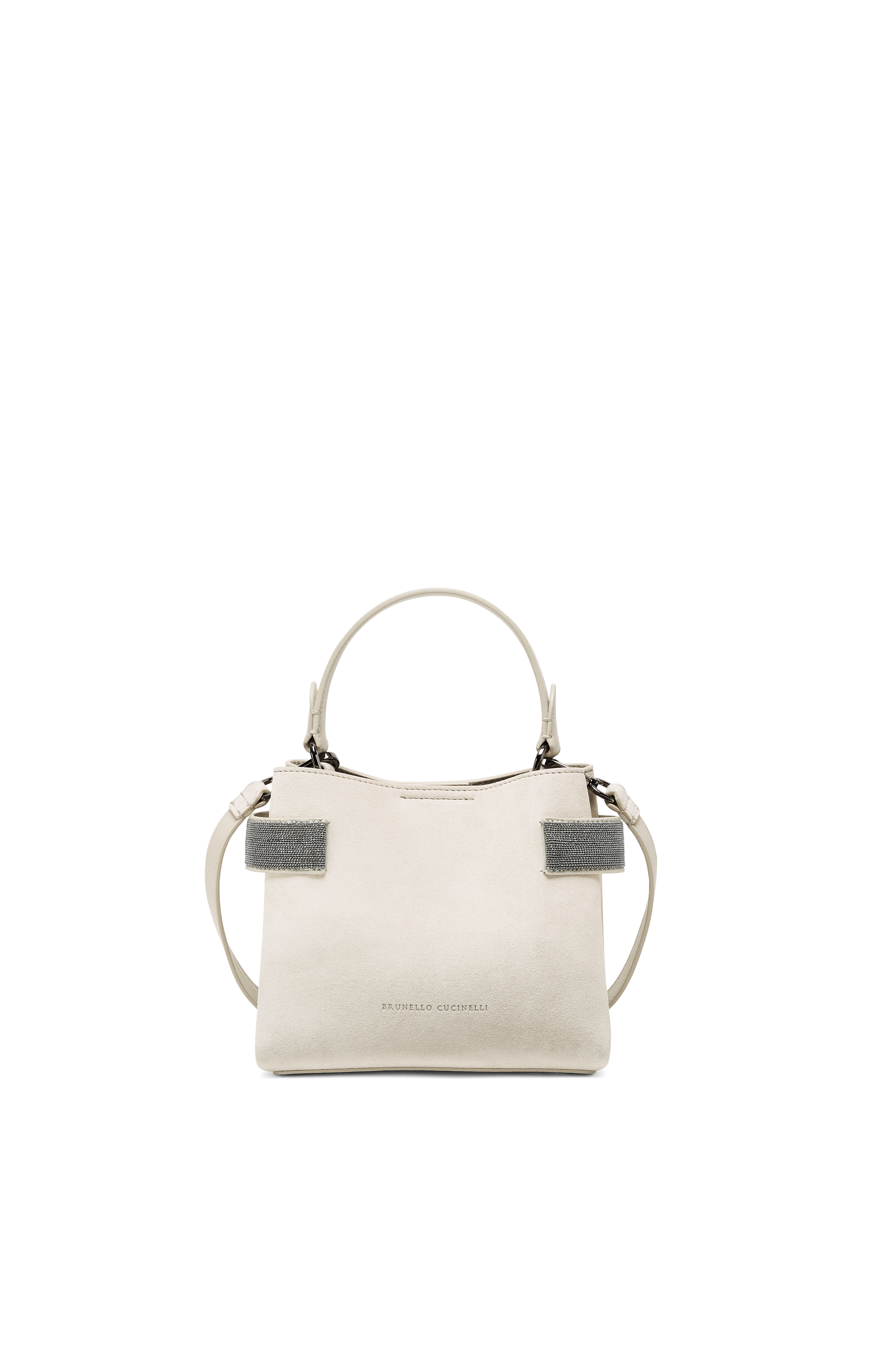 Brunello Cucinelli Small Top-Handle Essence bag, Main, color, Ivory