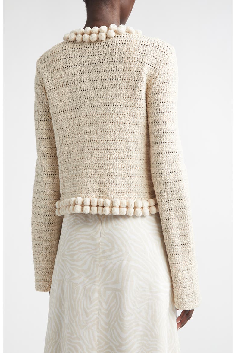 Helen Cotton Blend Crochet Jacket, Alternate, color, LINEN