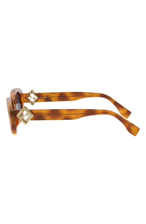 Fendi Womens Brown Fe40140u Cat-eye Tortoiseshell Acetate Sunglasses In Havana/other/blue
