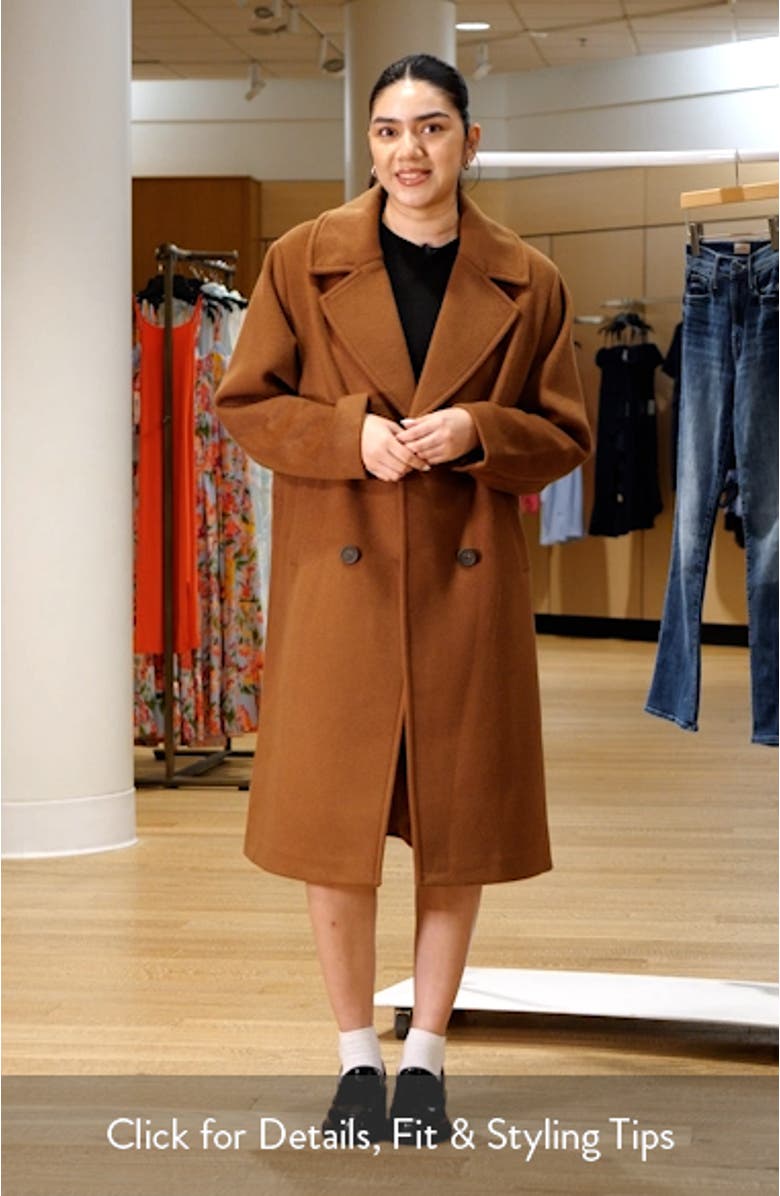 Relaxed Double Breasted Coat, sales video thumbnail