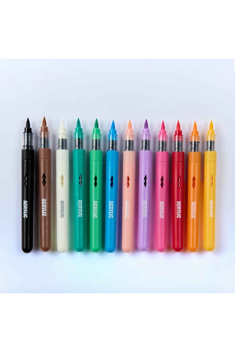 12 Acrylic Markers, Alternate, color, Multi