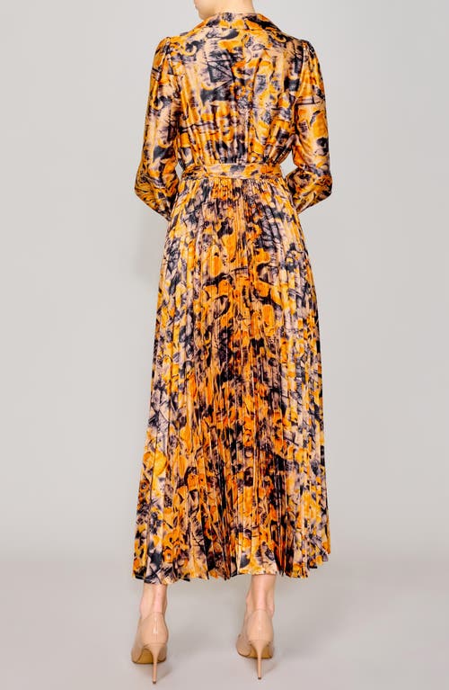 Melloday Print Maxi Shirtdress In Multi