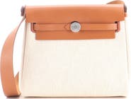 Pre-Owned Hermes Herbag Zip Toile and Leather 20