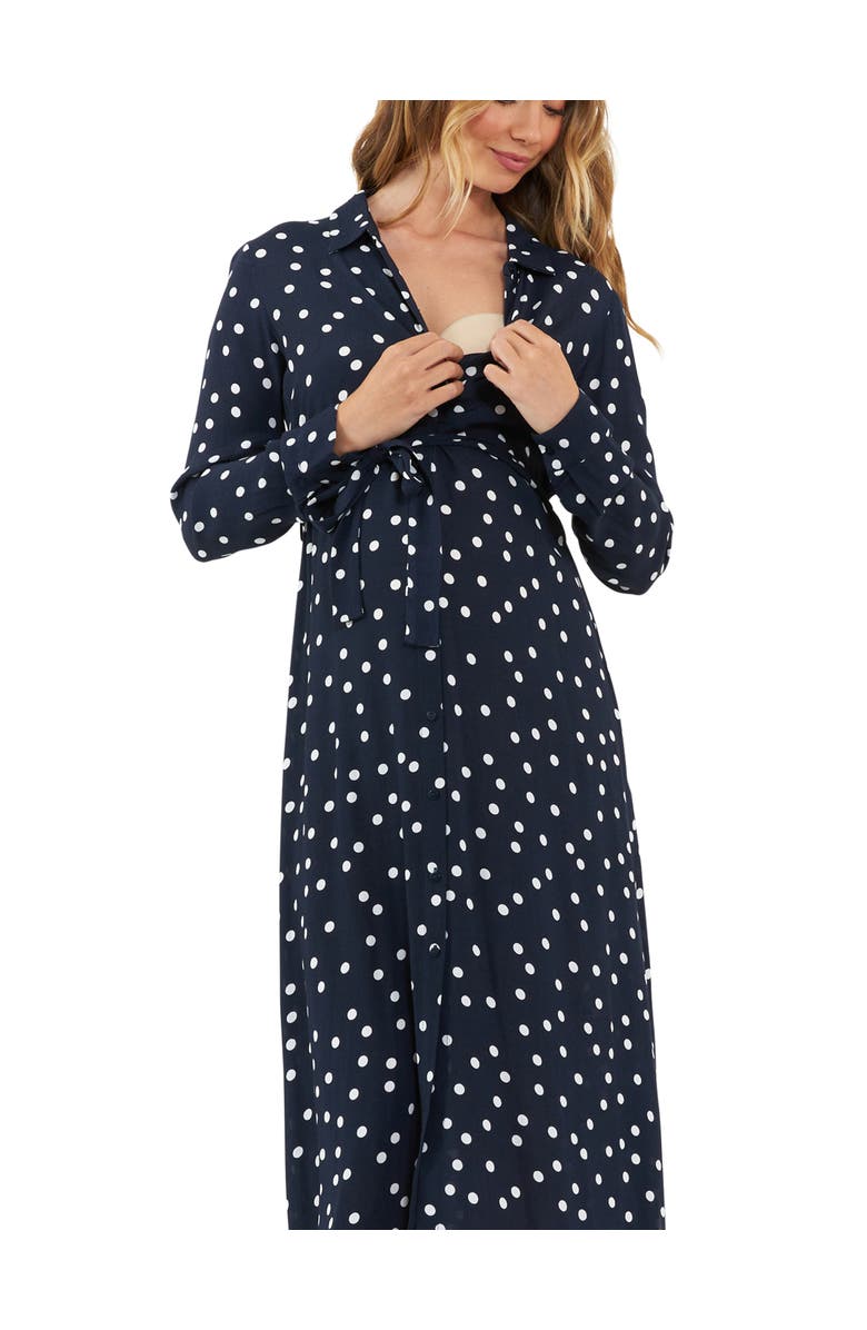 Ripe Maternity Spot Shirt Dress, Alternate, color,