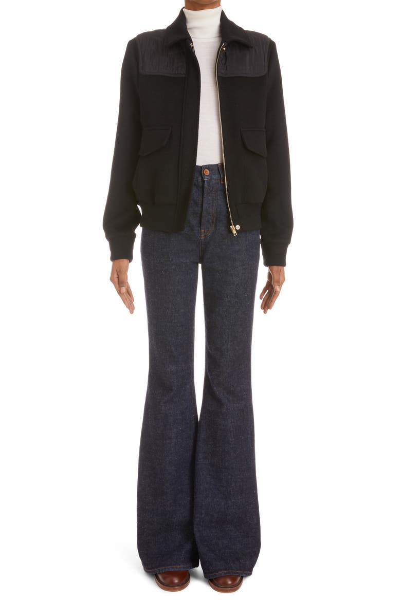 Wide Leg Cotton & Hemp Jeans, Alternate, color, ICONIC NAVY