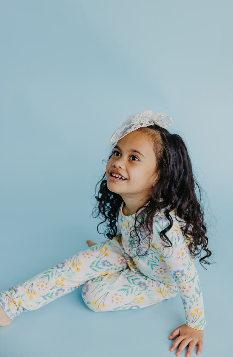 Copper Pearl Kids' Clara Fitted Long Sleeve Two-Piece Pajamas, Alternate, color, 