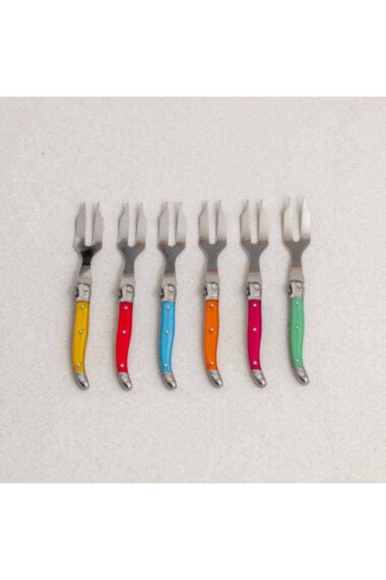 Rainbow Mini Cheese Forks - Set of 6, Alternate, color, Rainbow