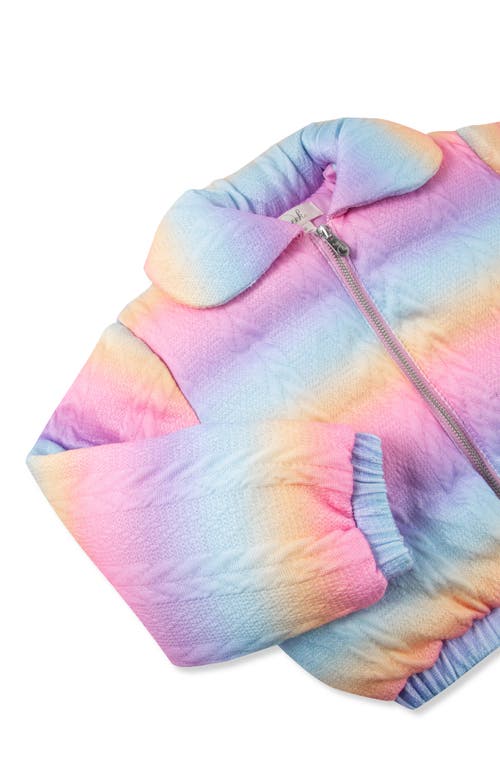 PEEK AREN'T YOU CURIOUS PEEK AREN'T YOU CURIOUS KIDS' RAINBOW OMBRÉ QUILTED JACKET