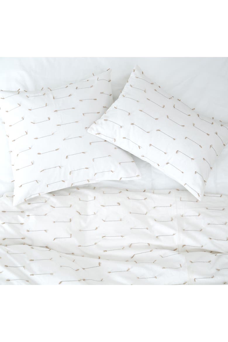 Mel Dune Cotton Euro Sham 26" x 26", Alternate, color, White