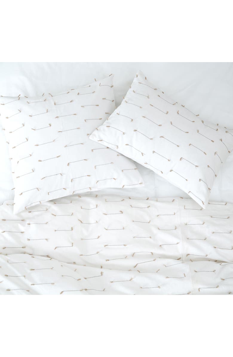 carol & frank Mel Dune Cotton Euro Sham 26" x 26", Alternate, color, White