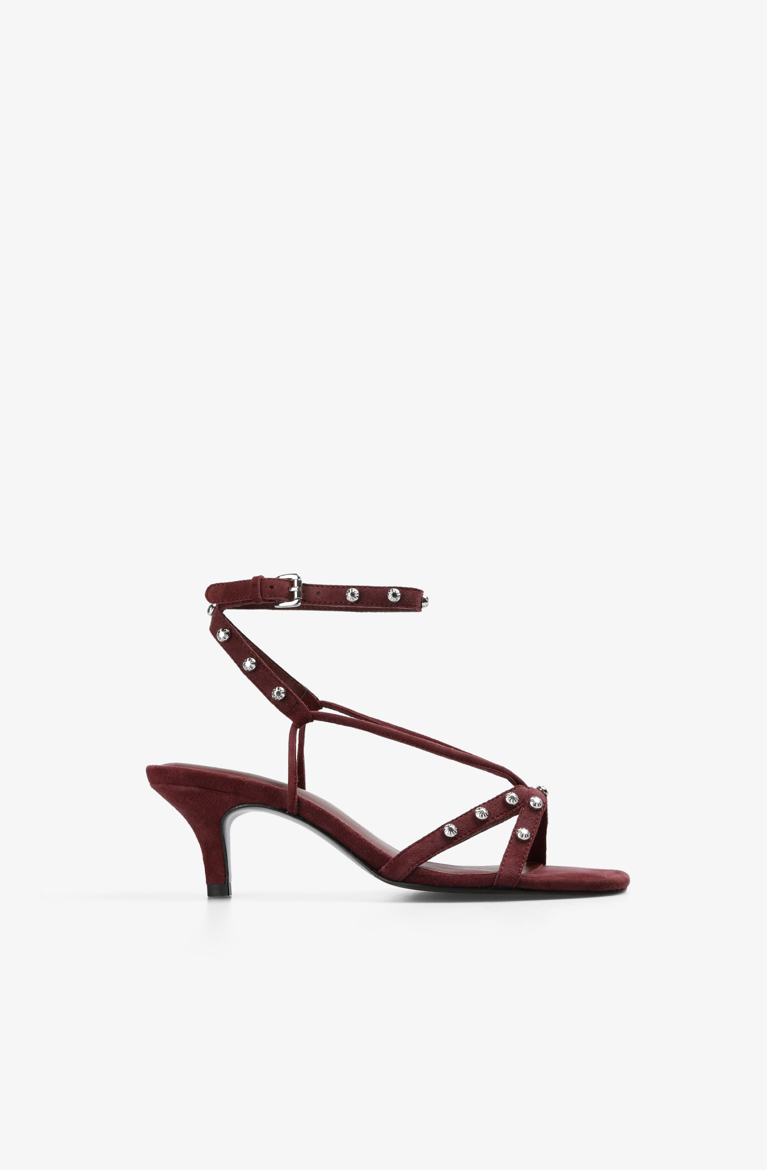 Scalpers Studsheel Sandal, Alternate, color, Burgundy