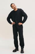 Ocio Men's Organic Cotton Teddy Oversized Crewneck