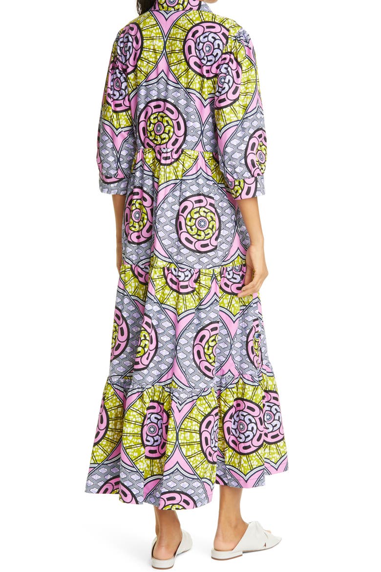 Tiered Dress (Nordstrom Exclusive), Alternate, color, PINK AND LIME
