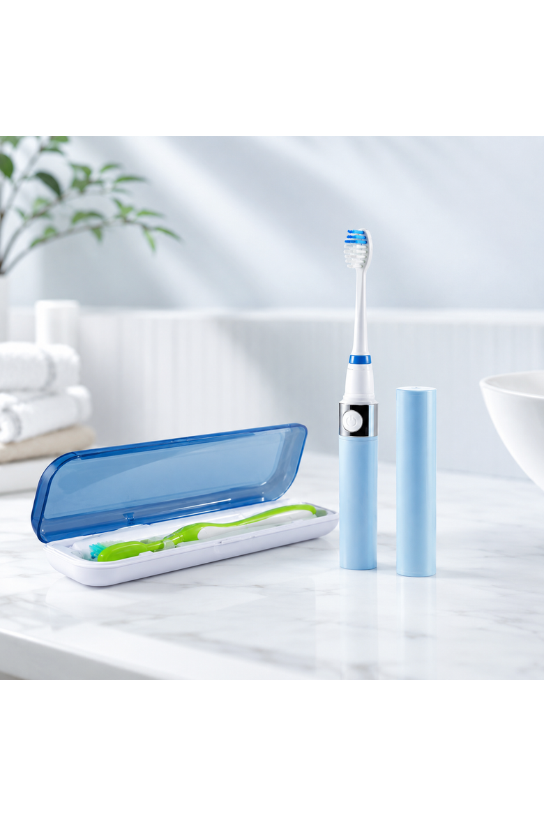 Portable UV Sanitizer & Sonic Toothbrush Set, Alternate, color, Multicolor