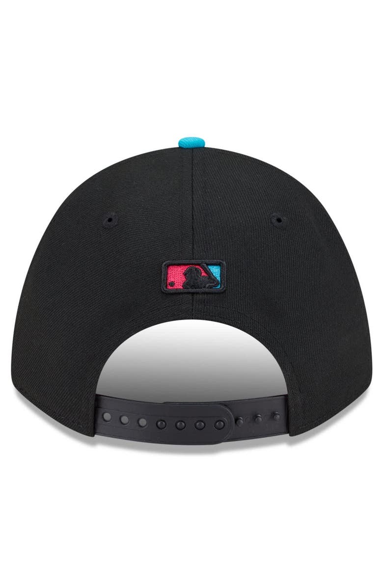 New Era Men's New Era Black/Pink Miami Marlins 2025 City Connect 9FORTY M-Crown Adjustable Hat, Alternate, color, Black