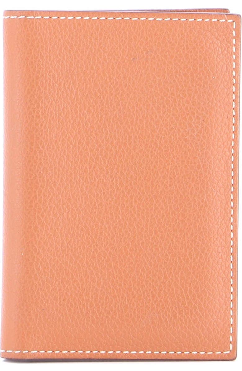 Pre-Owned Hermes MC2 Euclide Card Holder Case Leather, Main, color, Gold