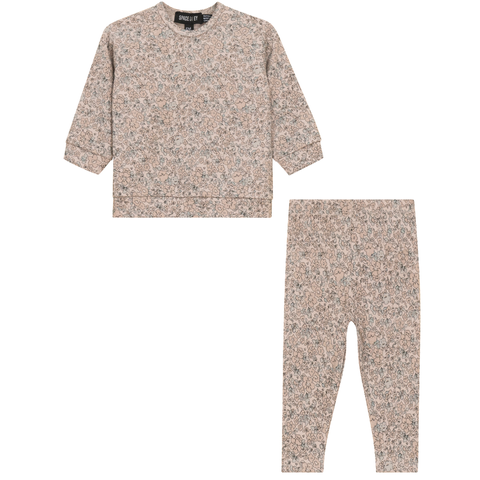 Floral Printed 2 Piece Round Neck Sweatshirt and Leggings (Baby)