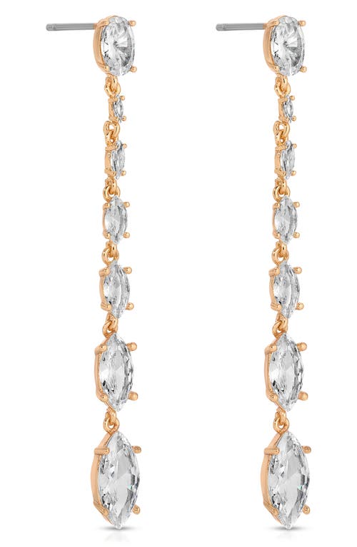 Ettika Marquise Cubic Zirconia Linear Drop Earrings