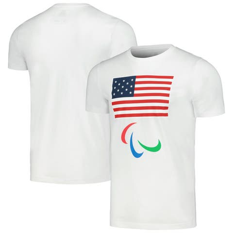 Men's U.S. Paralympics White Flag T-Shirt
