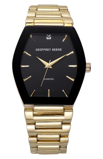 Geoffrey Beene Gen Diamond Bracelet Watch, 42mm In Gold