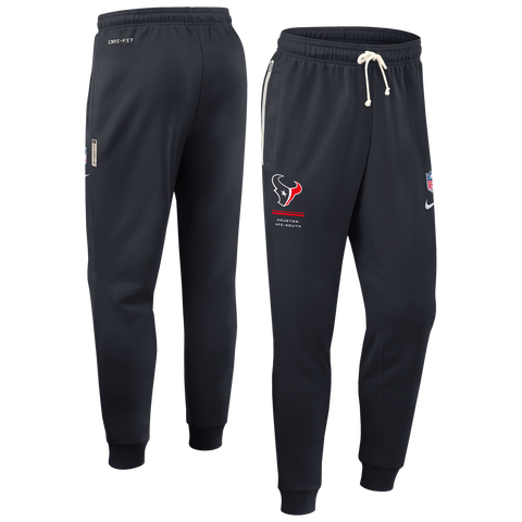 Men's Nike Navy Houston Texans Sideline Standard Issue Touchback Kick Dri-FIT Taper Pants