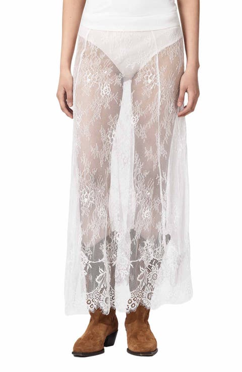 Arran Sheer Lace Maxi Skirt