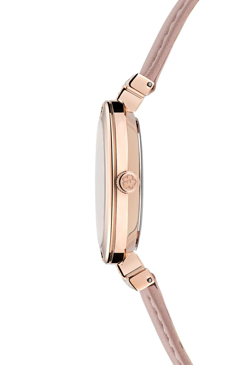 Ted Baker London Iconic Faux Leather Strap Watch, Alternate, color, Pink